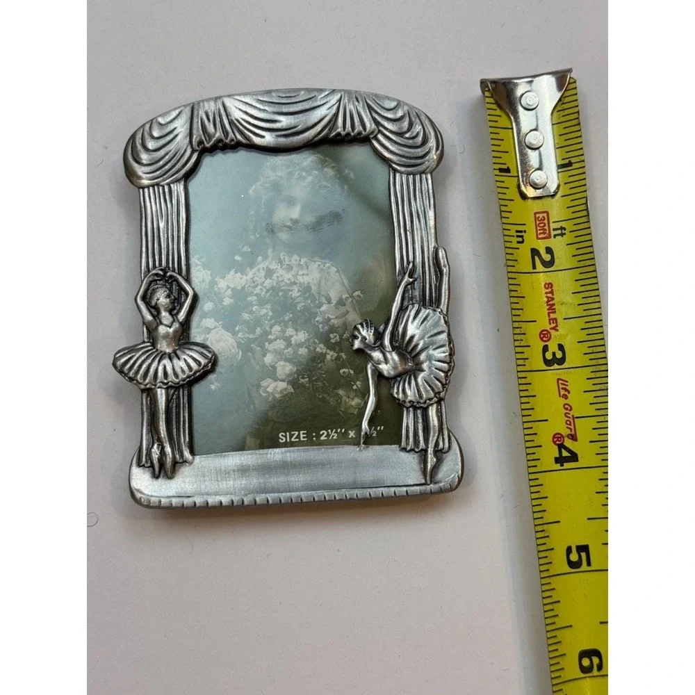 Pewter Ballerina Picture Frame ballet dancer recital gift tiny dancer nutcracker